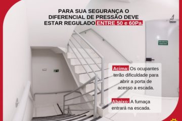 diferencial de pressão na pressurização de escadas